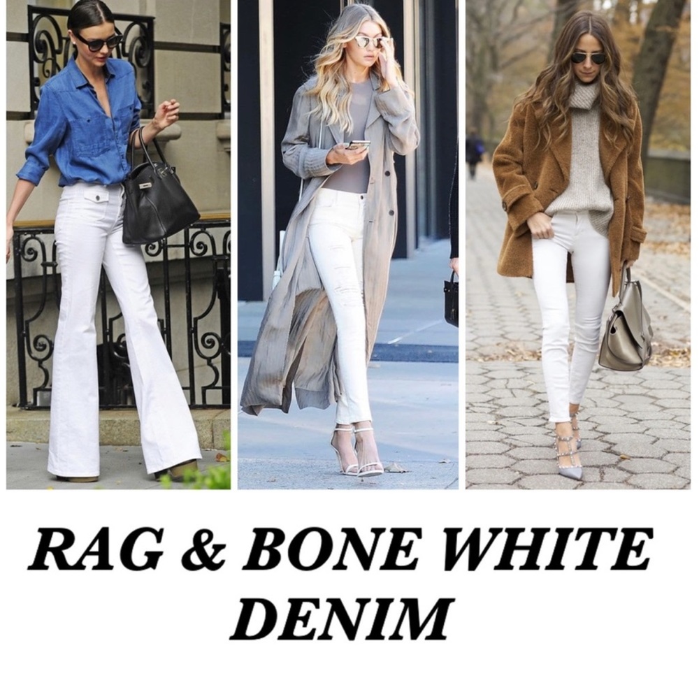 3/$120 - WHITE Rag and Bone / Jean - random mix of sizes/styles